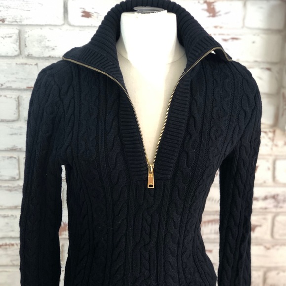 ralph lauren black knitted jumper